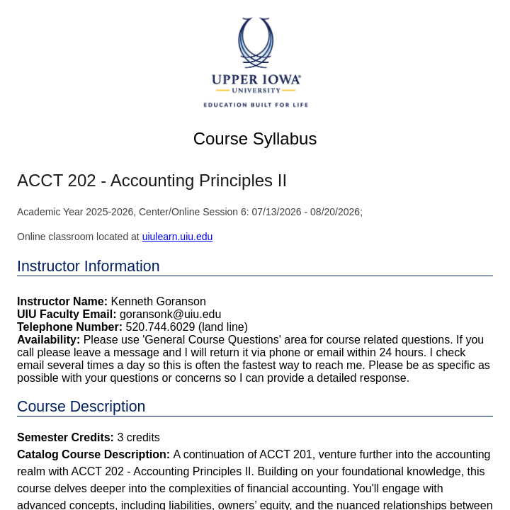 Simple Syllabus